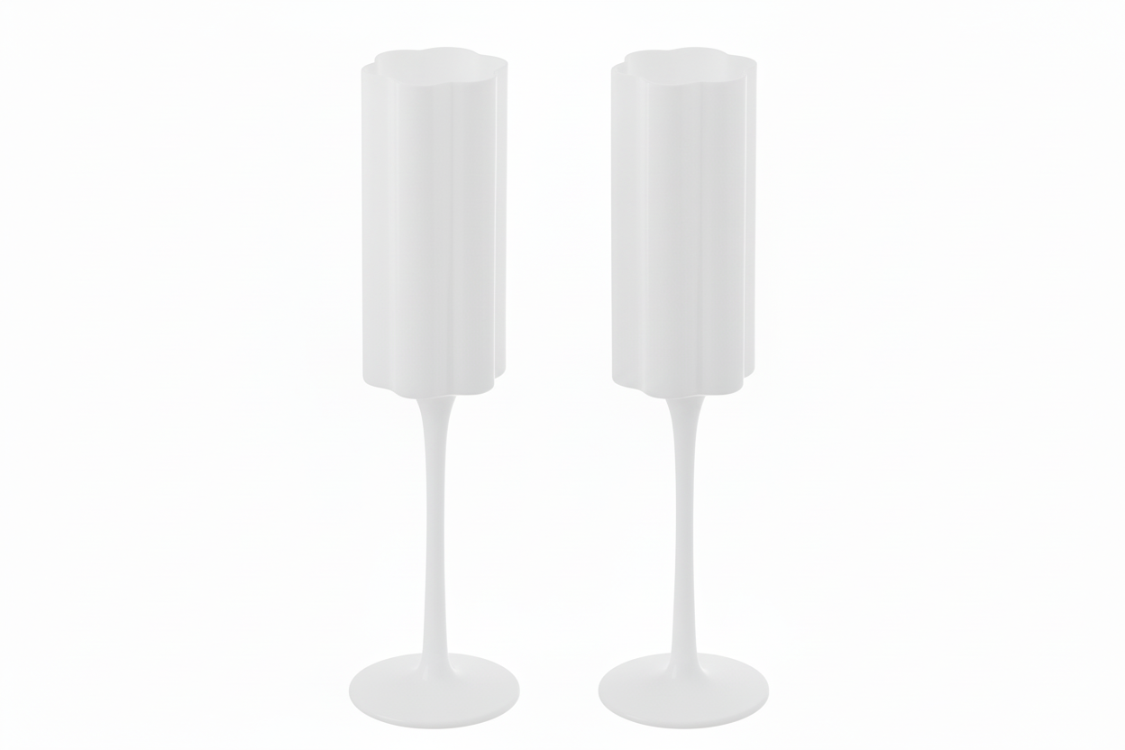 Bloom Champagne Flute Glasses (Set Of 2) - Multiple Colors Available