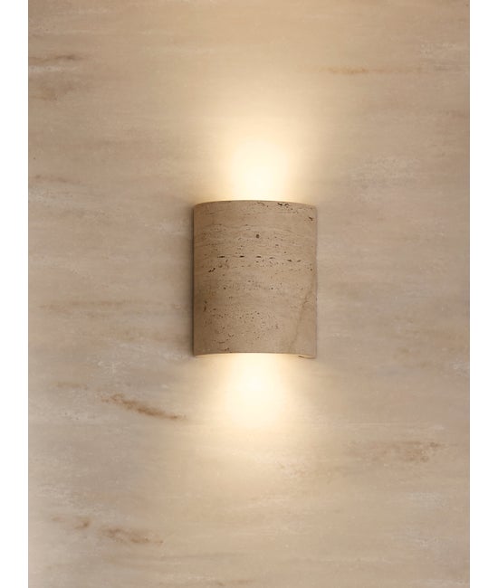 Traviato Light Up/Down Wall Sconce in Travertine (Indoor & Outdoor)