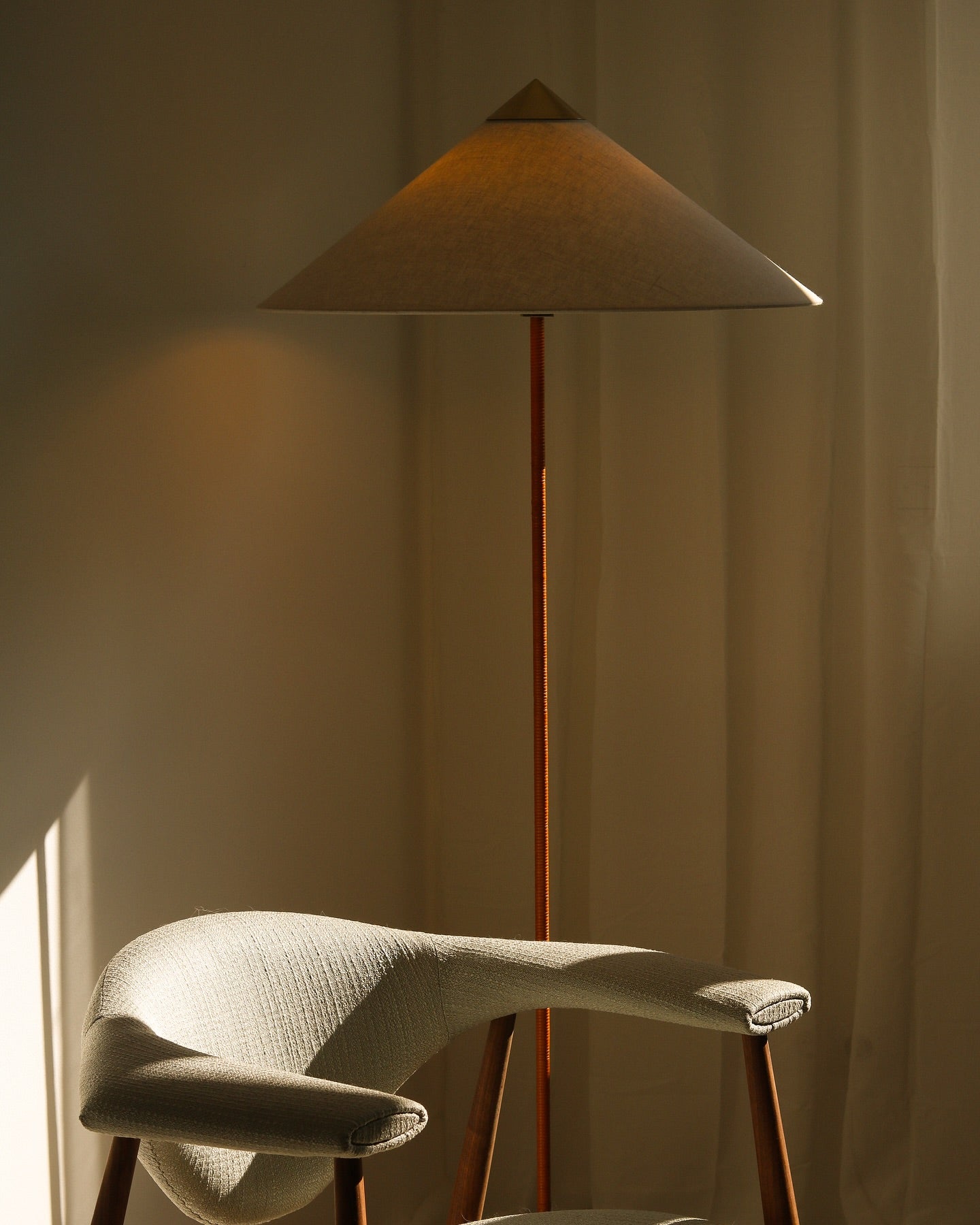 Conical Floor Lamp - Linen