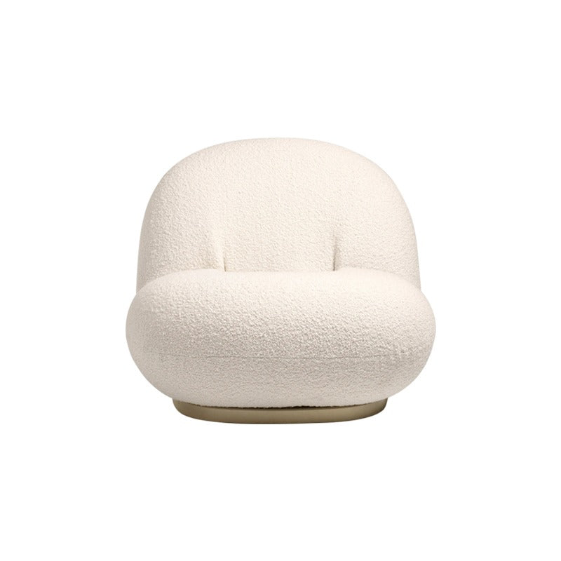 Lune Lounge Chair - Cream Boucle - Swivel Base