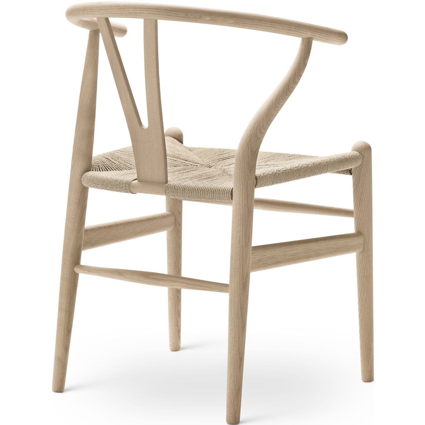 CH24 Wishbone Armchair Premium Reproduction - Natural Ash Wood / Natural Cord