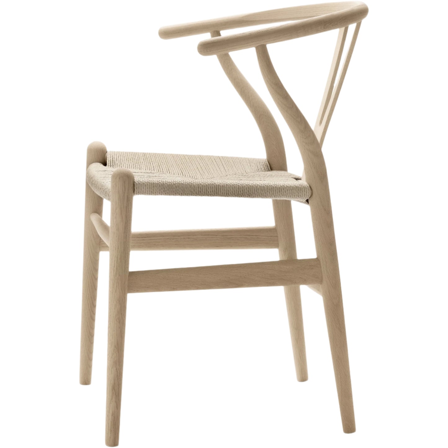 CH24 Wishbone Armchair Premium Reproduction - Natural Ash Wood / Natural Cord