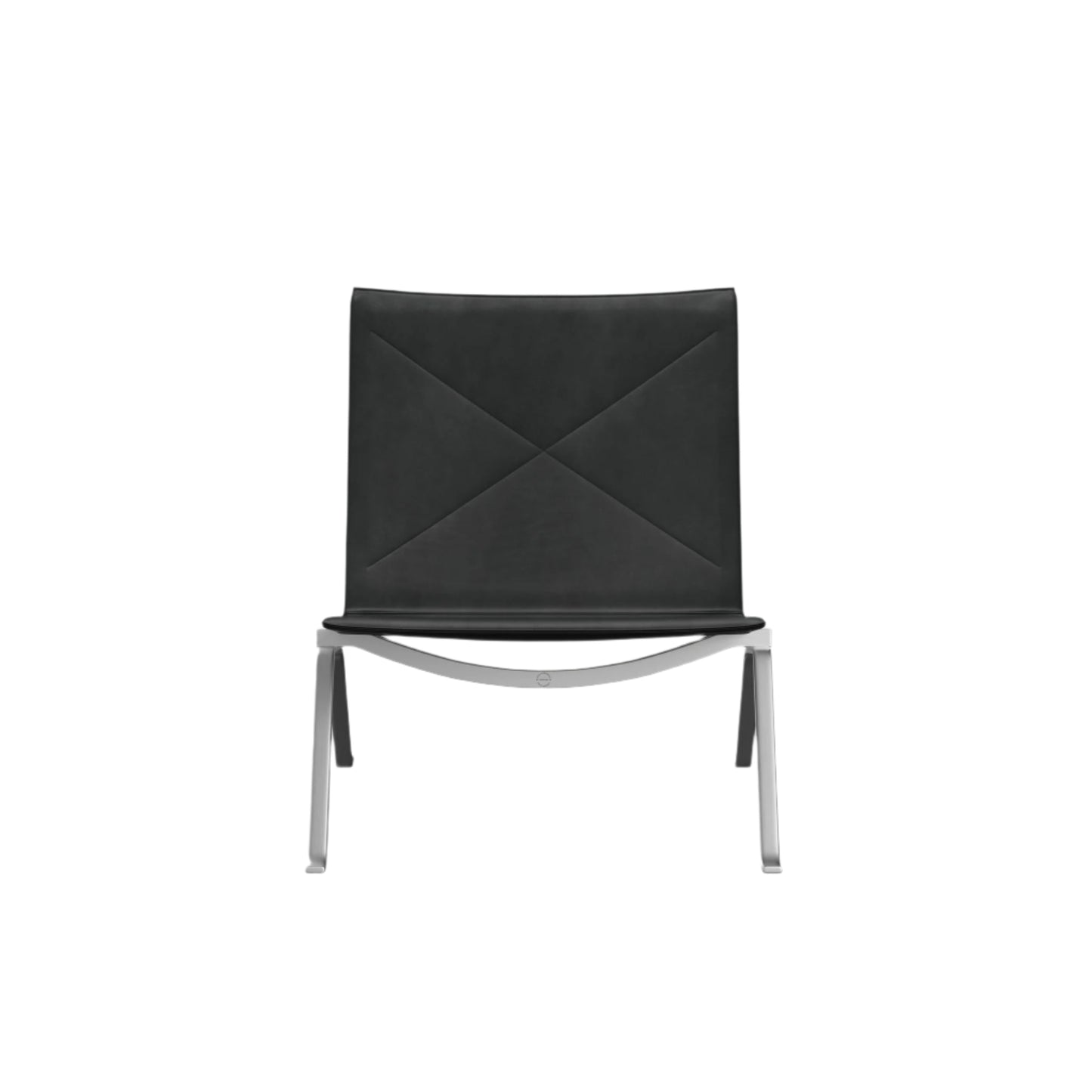 Enzo Lounge Chair - Leather - Steel Frame