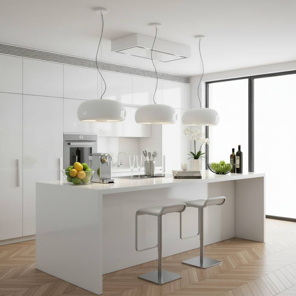 Ravello Pendant - White Glass