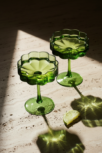 Bloom Champagne Coupe Glasses (Set Of 2) - Multiple Colors Available