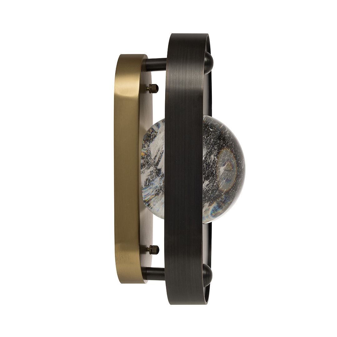 Celeste Wall Lamp Crystal Glass - Dark Bronze - 30cm