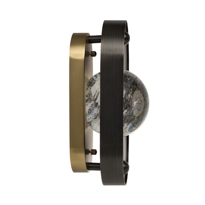 Celeste Wall Lamp Crystal Glass - Dark Bronze - 30cm