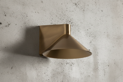 Conic Wall Lamp - Polished Brass  - Indoor/Outdoor