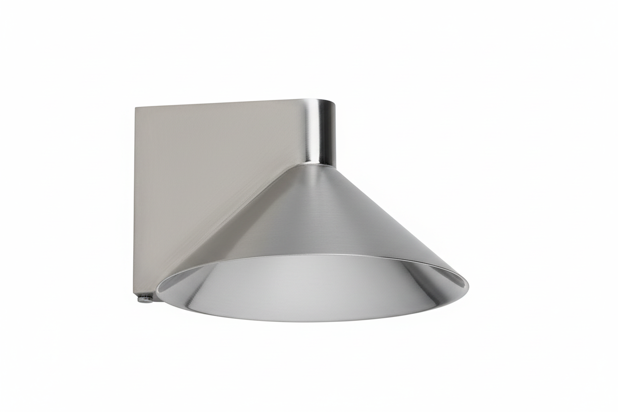 Conic Wall Lamp - Stainless Steel- Indoor/Outdoor Stainless Steel (Preorder for end of July arrival