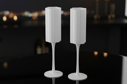 Bloom Champagne Flute Glasses (Set Of 2) - Multiple Colors Available