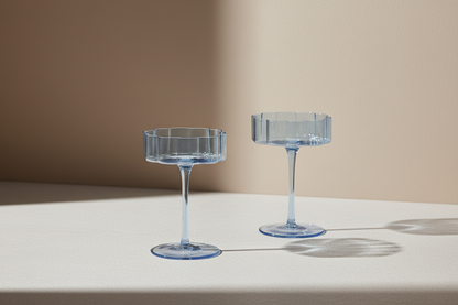 Bloom Champagne Coupe Glasses (Set Of 2) - Multiple Colors Available