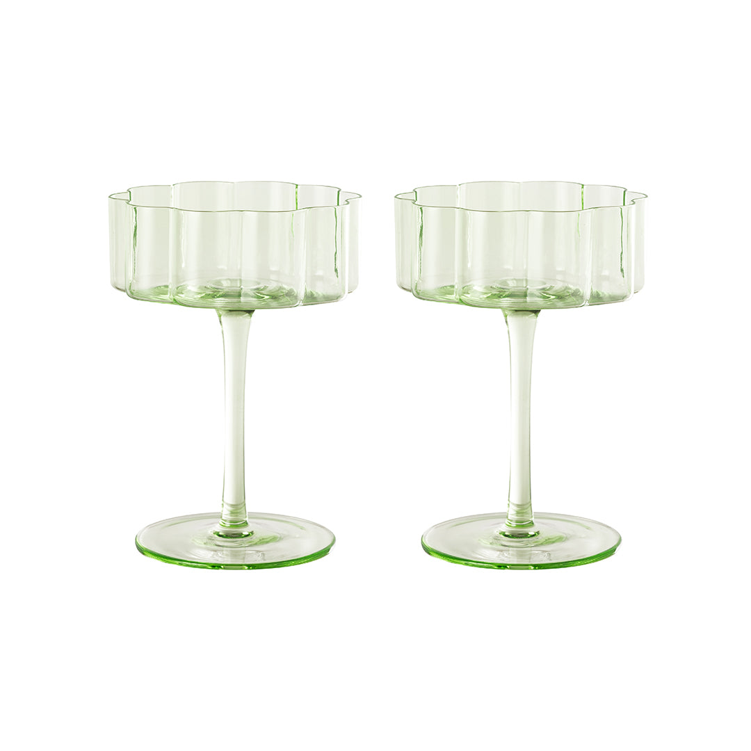 Bloom Champagne Coupe Glasses (Set Of 2) - Multiple Colors Available