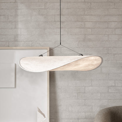 Lune Pendant - Dupont Paper - White/Black