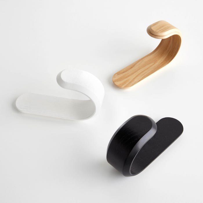 Curve Wall Hook - Ash Wood