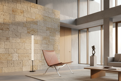 Enzo Lounge Chair - Leather - Steel Frame