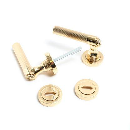 Medusa Classic Door Handles Set - Die Cast Bronze - 24k Gold