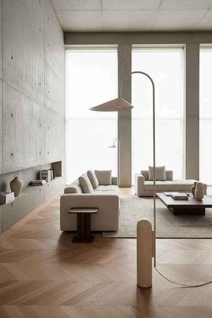 Leaf Floor Lamp - Travertine