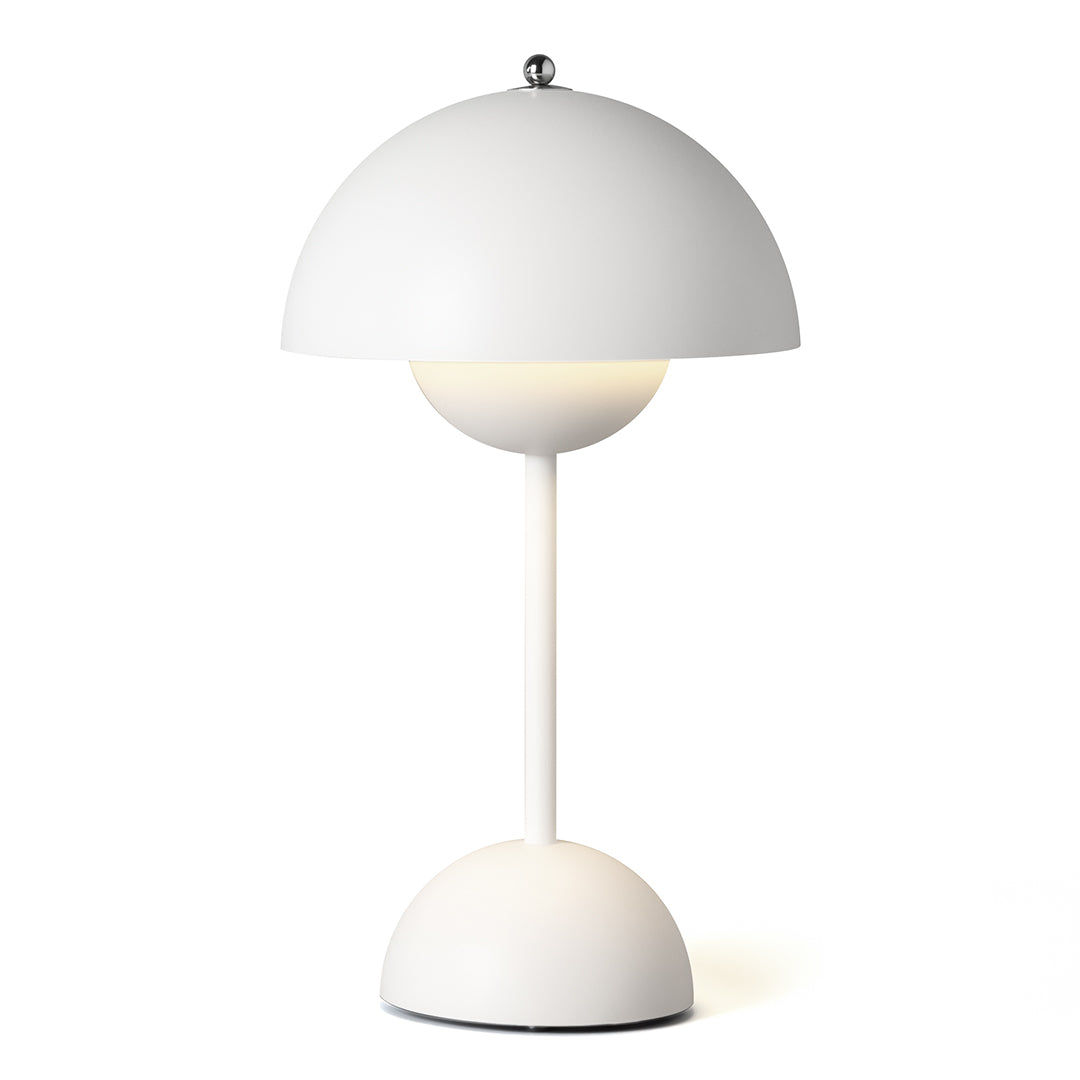 Fiore Portable LED Table Lamp - 29.5cm Matt White