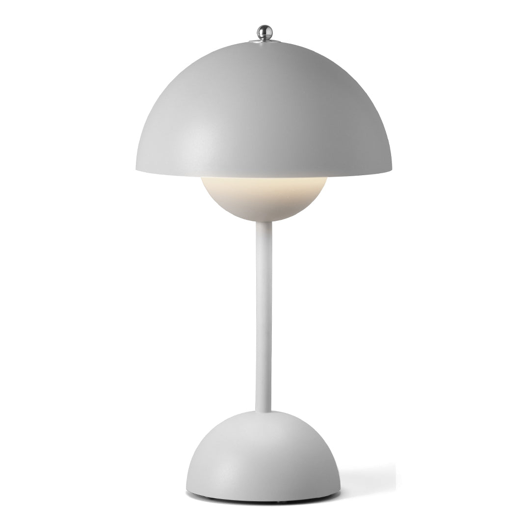 Fiore Portable LED Table Lamp - 29.5cm Matt Light Grey