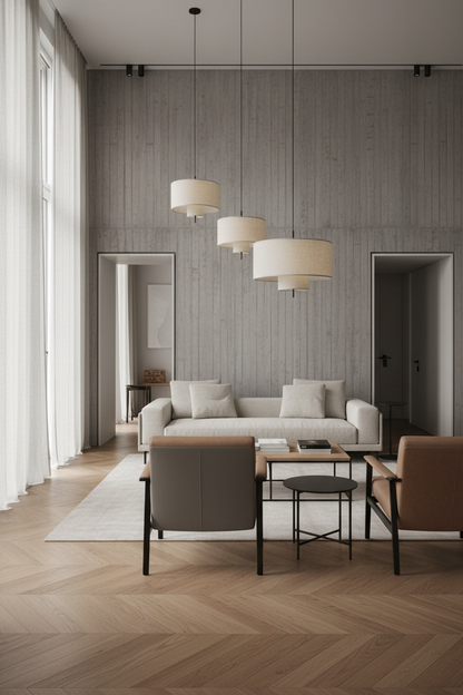 Tivoli Pendant Lamp - Beige Canvas