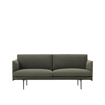 Linear Sofa - 2 Seater Forrest Green Black Hardware (Preorder, please enquire on current lead time).