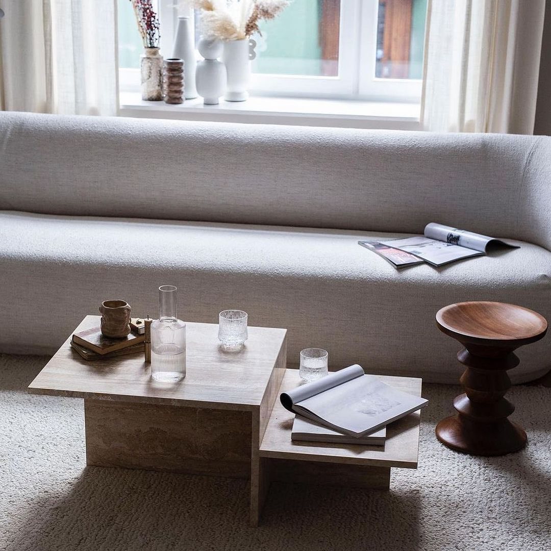 Ginza Coffee Table - Travertine