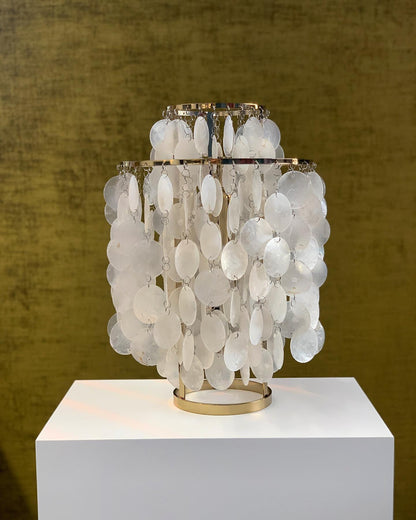Verano Mother Of Pearl Table Lamp 27cm - Brass