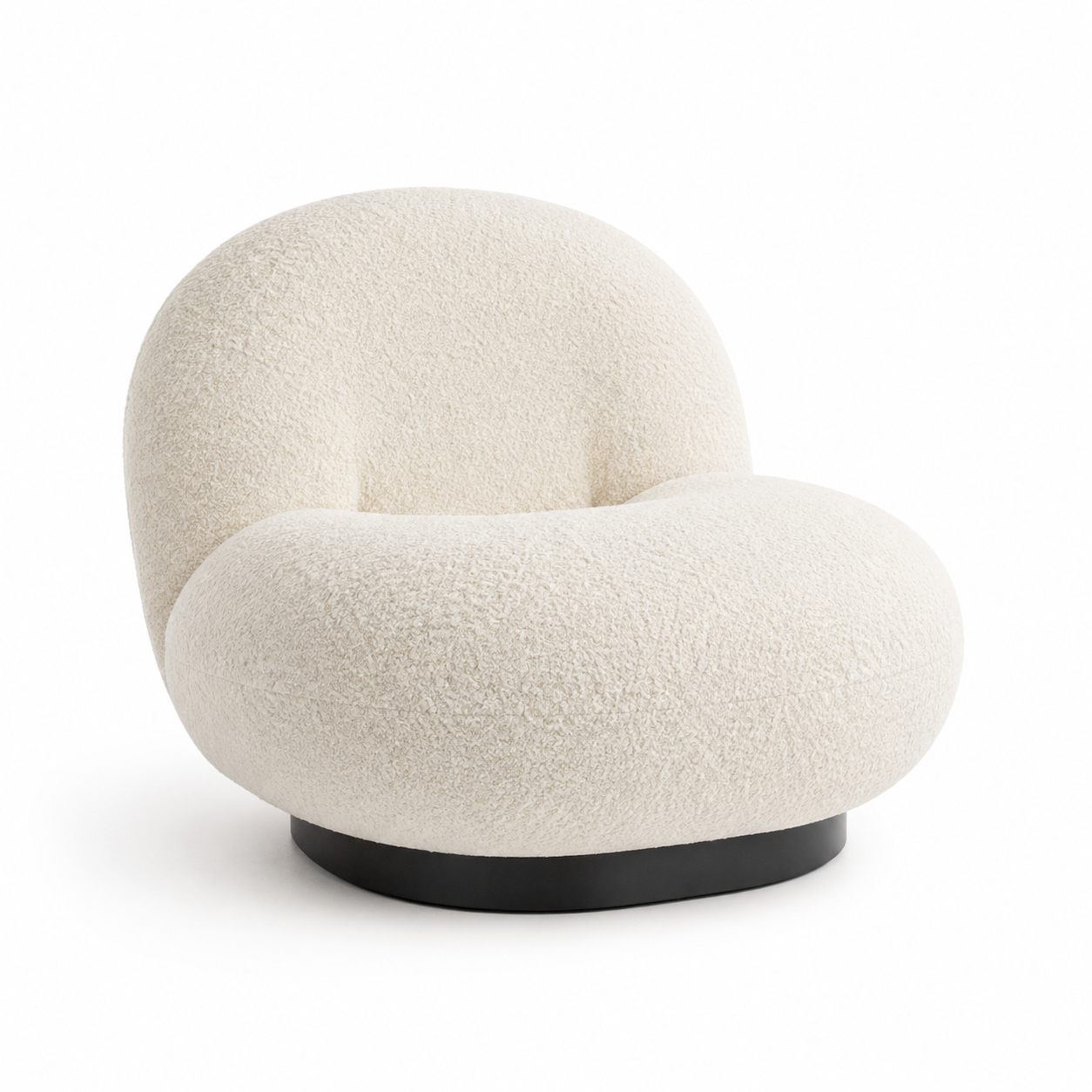 Lune Lounge Chair - Ivory Boucle