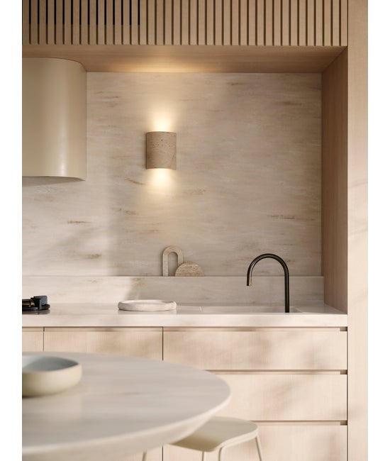 Traviato Light Up/Down Wall Sconce in Travertine (Indoor & Outdoor)