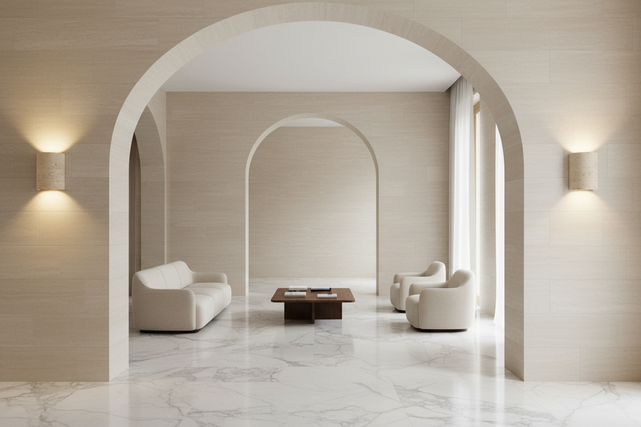 Traviato Light Up/Down Wall Sconce in Travertine (Indoor & Outdoor)