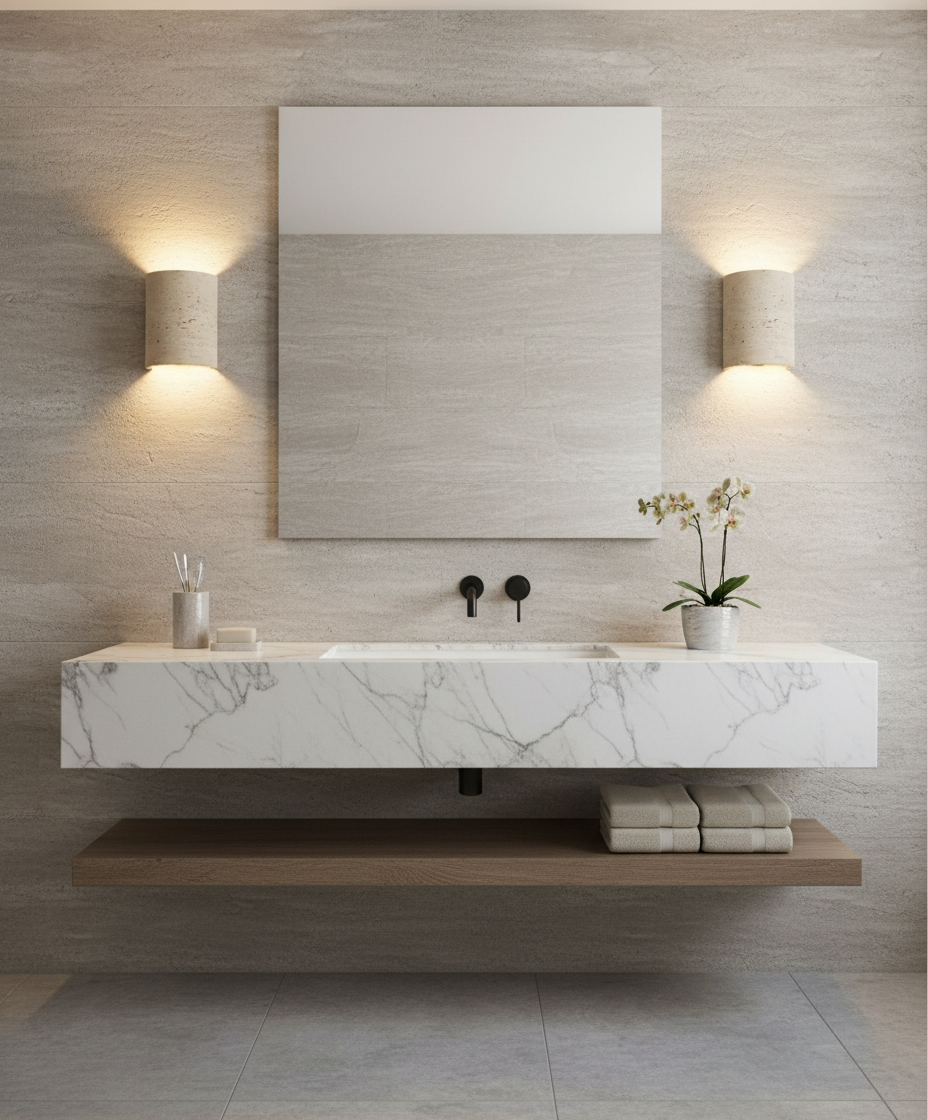 Traviato Light Up/Down Wall Sconce in Travertine (Indoor & Outdoor)