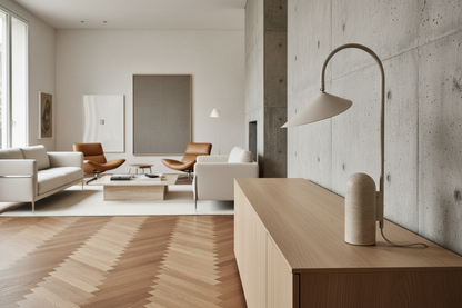 Leaf Table Lamp - Travertine