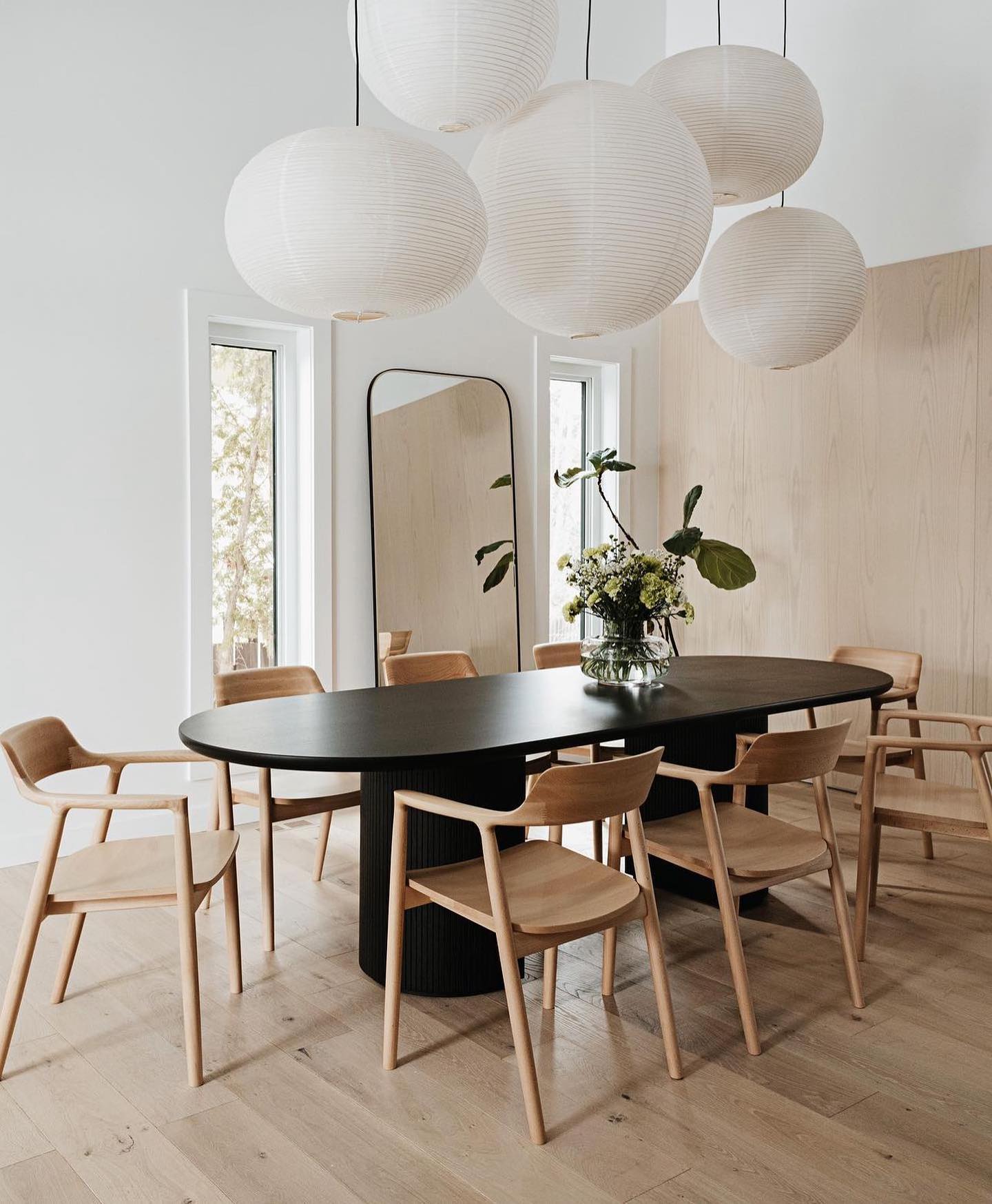 Eclipse Dining Table Long - Black Oak Wood - 258cm