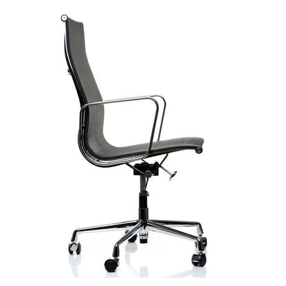 Eames EA119 Office Chair - Premium Reproduction - Mesh High Back - Polished Aluminum Frame