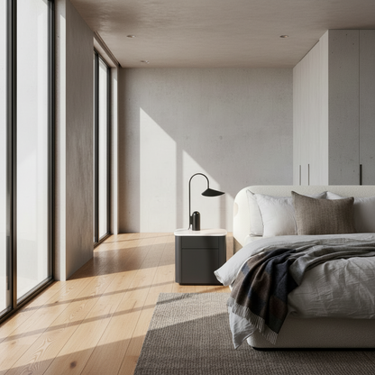 Leaf Table Lamp - Black Marble