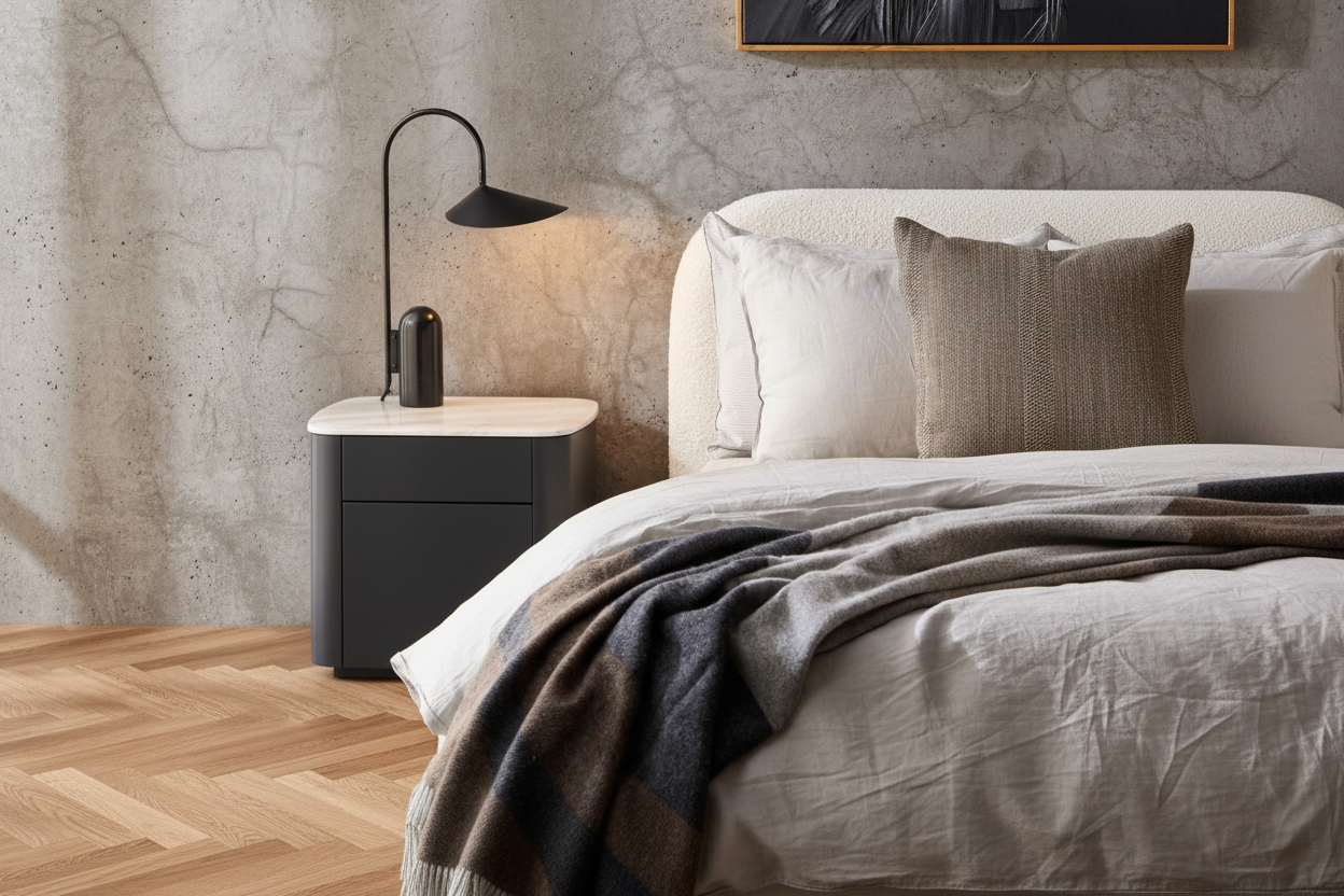 Leaf Table Lamp - Black Marble