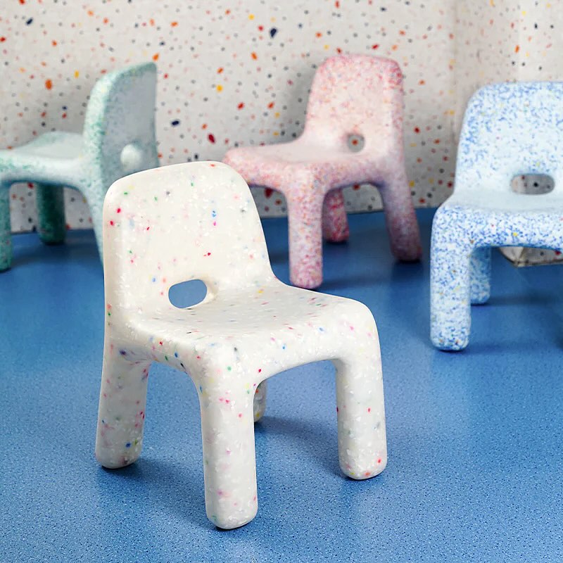 Kid's Confetti 1 Table & 2 Chairs Set - Indoor/Outdoor