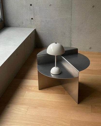 The Join Round Side Table - Aluminum