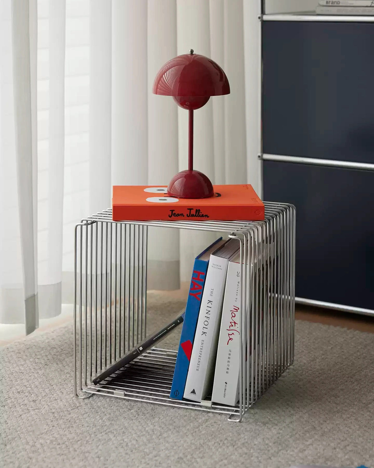 Linea Wire Side Table - Stainless Steel