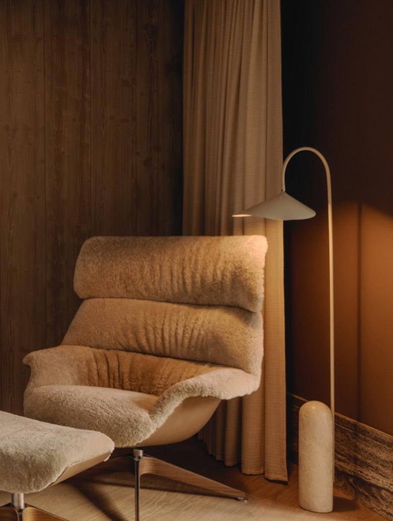 Leaf Floor Lamp - Travertine