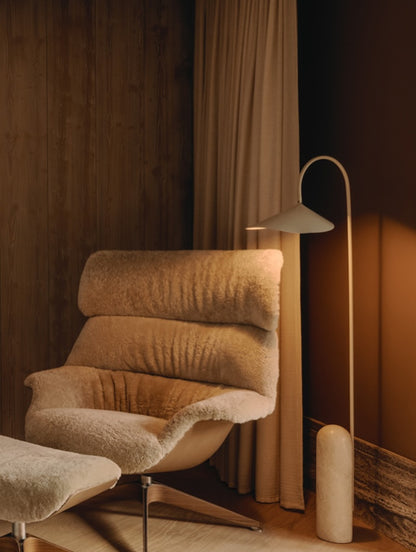 Leaf Floor Lamp - Travertine