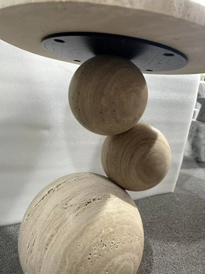 Tributo Side Table - Travertine