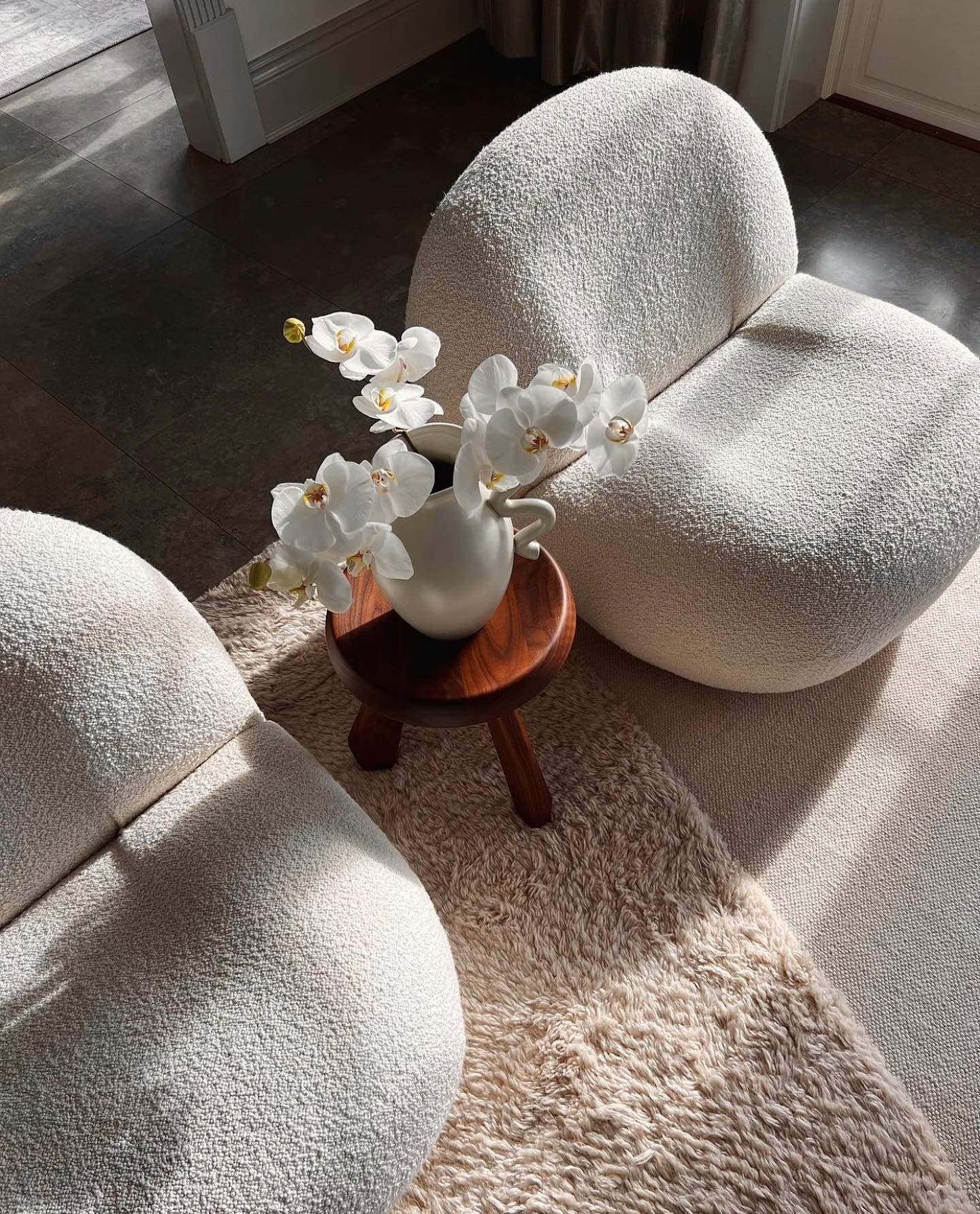 Lune Lounge Chair - Ivory Boucle
