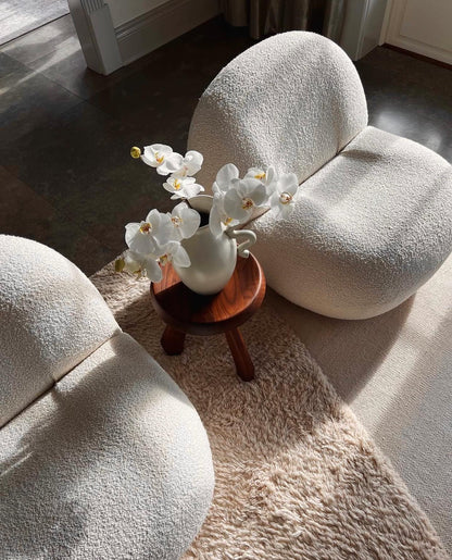 Lune Lounge Chair - Ivory Boucle