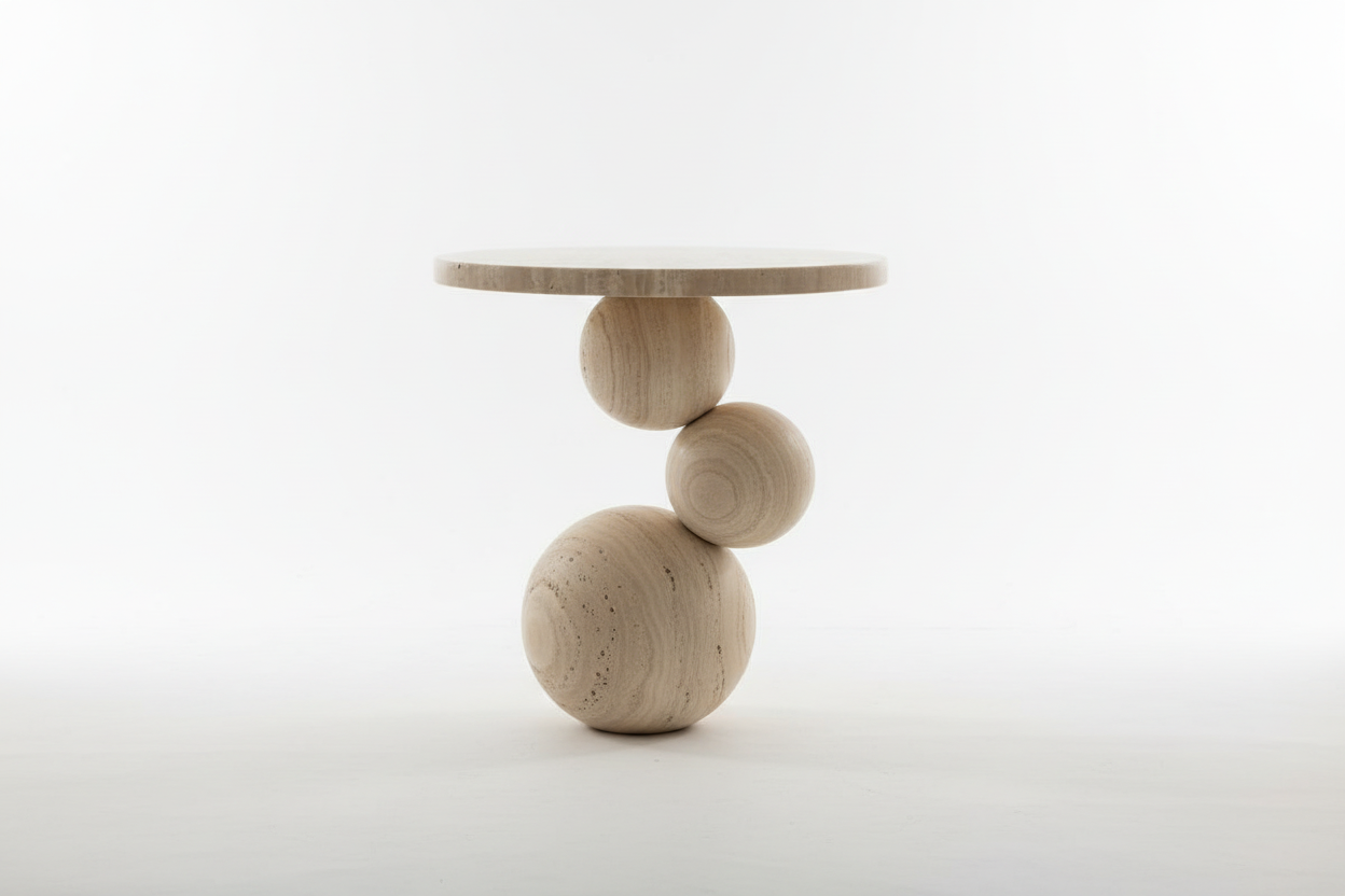 Tributo Side Table - Travertine
