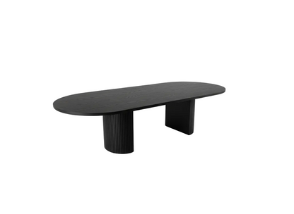 Eclipse Dining Table Long - Black Oak Wood - 258cm