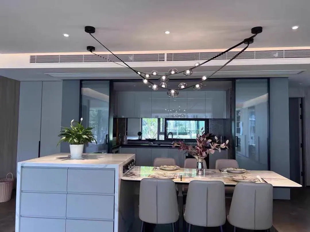 Vetro Ceiling Light - Black - 300cm