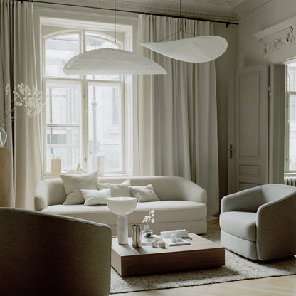 Lune Pendant - Dupont Paper - White/Black