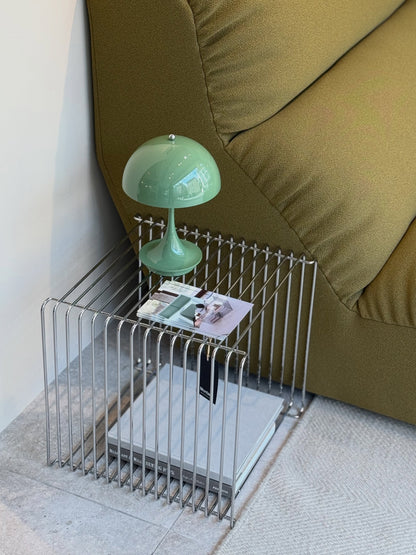 Linea Wire Side Table - Stainless Steel