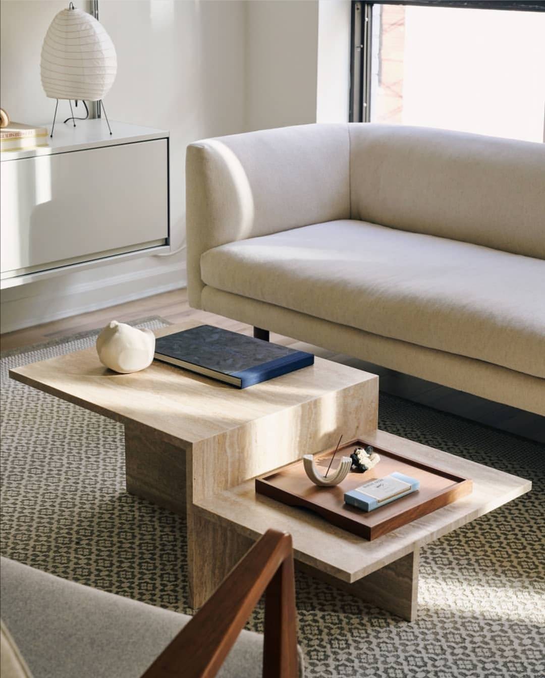 Ginza Coffee Table - Travertine